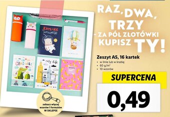 Lidl Zeszyt A5, 16 kartek oferta