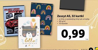Lidl Zeszyt A5, 32 kartki oferta