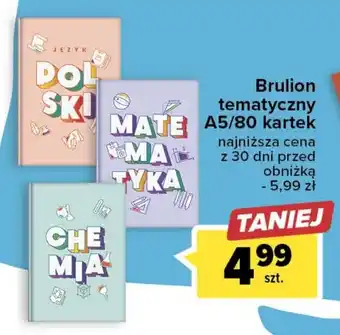 Carrefour Brulion tematyczny A5/80 kartek oferta