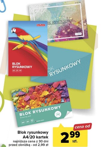 Carrefour Blok rysunkowy A4/20 kartek oferta