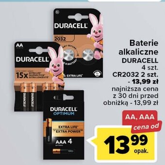 Carrefour Baterie alkaliczne DURACELL 4 szt. oferta
