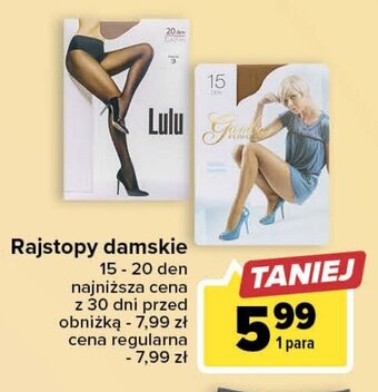 Carrefour Rajstopy damskie oferta
