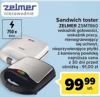 Carrefour Sandwich toster ZELMER ZSM7860 oferta