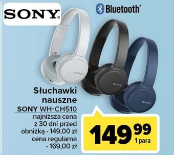 Carrefour Słuchawki nauszne SONY WH-CH510 oferta