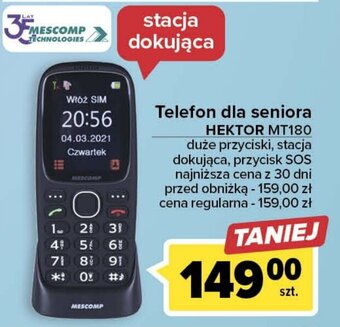 Carrefour Telefon dla seniora HEKTOR MT180 oferta