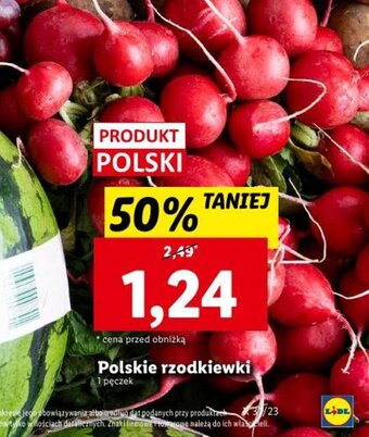 Lidl Polskie rzodkiewki 1 pęczek oferta