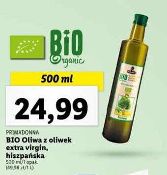 Lidl PRIMADONNA BIO Oliwa z oliwek extra virgin, hiszpańska 500 ml oferta