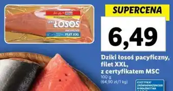 Lidl Dziki łosoś pacyficzny, z certyfikatem MSC 100g oferta