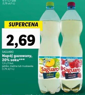 Lidl SAGUARO Napój gazowany, 20% soku 1,5 L oferta