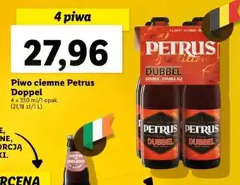 Lidl Piwo ciemne Petrus Doppel 4x330ml oferta