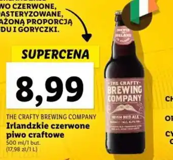 Lidl THE CRAFTY BREWING COMPANY Irlandzkie czerwone piwo craftowe 500ml oferta