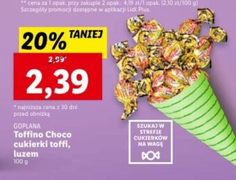 Lidl GOPLANA Toffino Choco cukierki toffi, luzem 100 g oferta