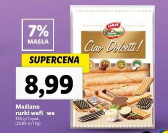 Lidl Maślane rurki waflowe 350 g oferta