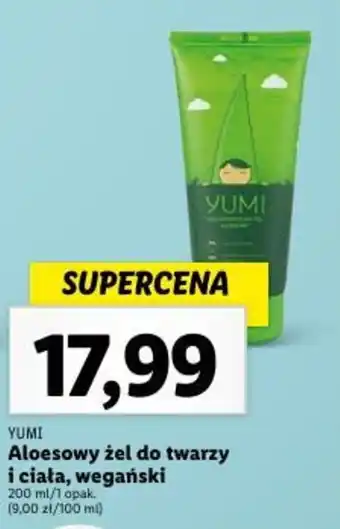 Lidl Aloesowy żel do twarzy i ciała, wegański 200ml oferta