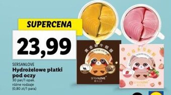 Lidl SERSANLOVE Hydrożelowe płatki pod oczy 30 par oferta