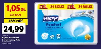 Lidl FLORALYS Papier toaletowy, 3-warstwowy, XXL 24 rolki oferta