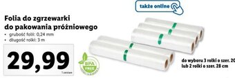 Lidl Folia do zgrzewarki do pakowania próżniowego oferta