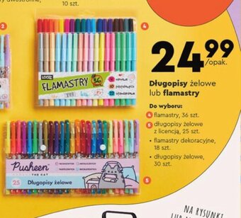 Biedronka Długopisy żelowe lub flamastry oferta
