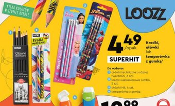 Biedronka Kredki, ołówki lub temperówka z gumką oferta