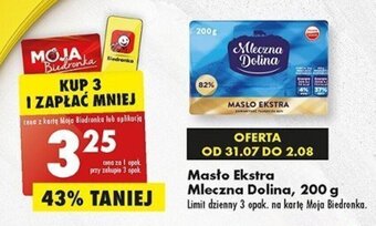 Biedronka Masło Ekstra Mleczna Dolina, 200 g oferta