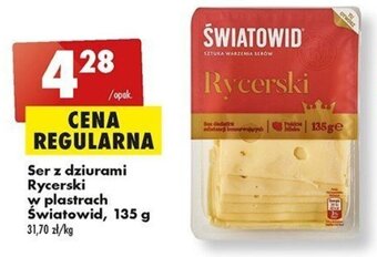Biedronka Ser z dziurami Rycerski w plastrach Światowid, 135 g oferta
