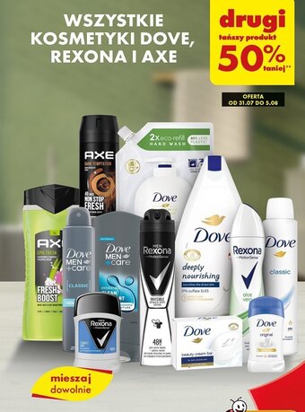Biedronka WSZYSTKIE KOSMETYKI DOVE, Rexona i AXE oferta