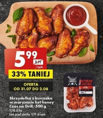 Biedronka Skrzydełka z kurczaka w marynacie hot honey Czas na Grill, 500 g oferta