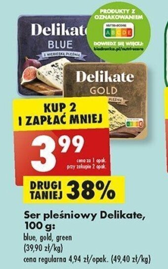 Biedronka Ser pleśniowy Delikate, 100 g oferta