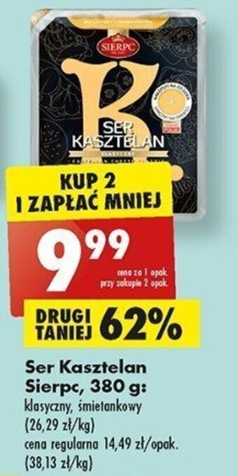Biedronka Ser Kasztelan Sierpc, 380 g oferta