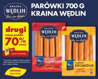Biedronka PARÓWKI 700 G KRAINA WĘDLIN oferta
