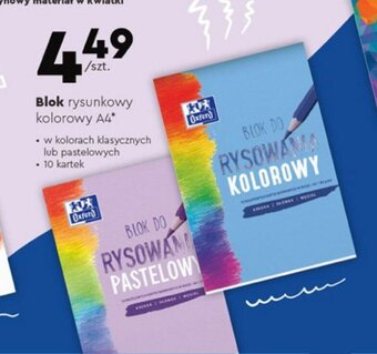 Blok rysunkowy kolorowy A4*
