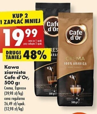 Biedronka Kawa ziarnista Cafe d'Or, 500 g oferta