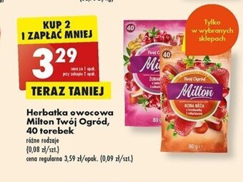 Biedronka Herbatka owocowa Milton Twój Ogród, 40 torebek oferta