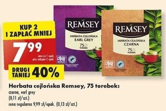 Biedronka Herbata cejlońska Remsey, 75 torebek oferta