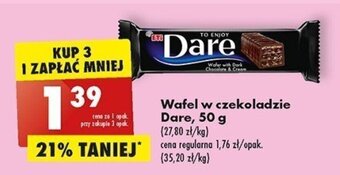 Biedronka Wafel w czekoladzie Dare, 50 g oferta