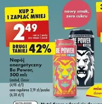 Biedronka Napój energetyczny Be Power, 500ml oferta