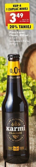 Biedronka Piwo Karmi Classic, 400 ml oferta