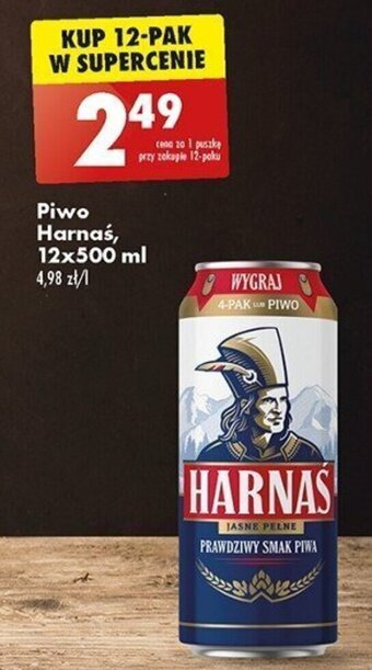 Biedronka Piwo Harnas, 500 ml oferta