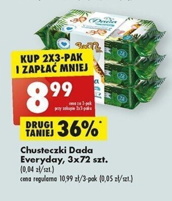 Biedronka Chusteczki Dada Everyday, 3x72 szt. oferta