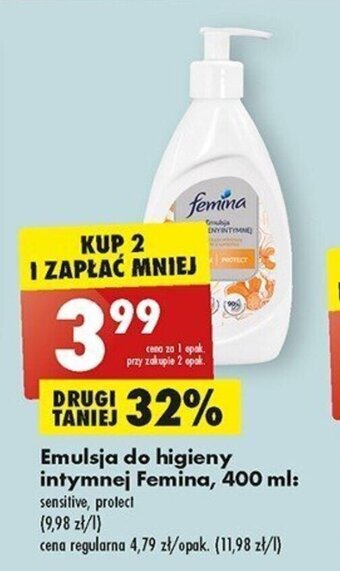Biedronka Emulsja do higieny intymnej Femina, 400 ml oferta