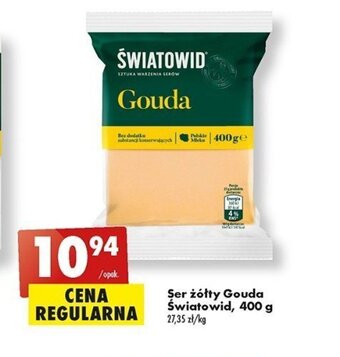 Biedronka Ser żółty Gouda Światowid, 400 g oferta