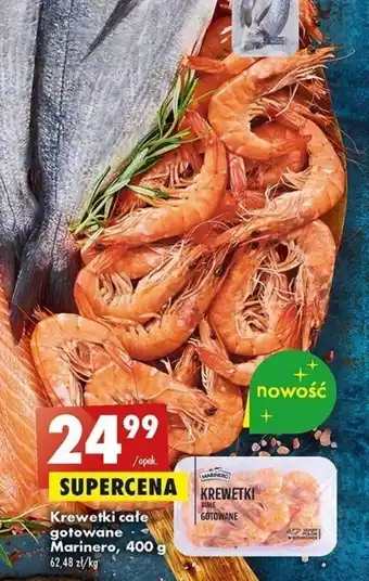 Biedronka Krewetki całe gotowane Marinero, 400 g oferta