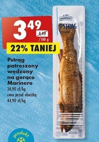 Biedronka Pstrąg patroszony wędzony na gorąco Marinero 100 g oferta