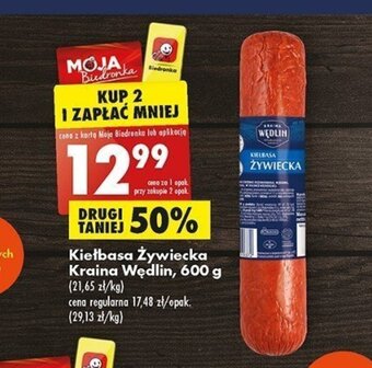 Biedronka Kiełbasa Żywiecka Kraina Wędlin, 600 g oferta