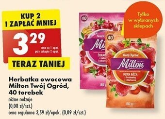Biedronka Herbatka owocowa Milton Twój Ogród, 40 torebek oferta
