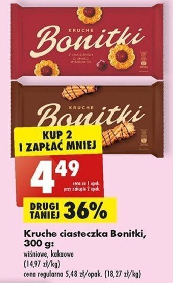 Biedronka Kruche ciasteczka Bonitki 300 g oferta