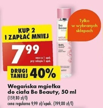Biedronka Wegańska mgiełka do ciała Be Beauty, 50 ml oferta