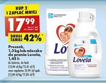 Biedronka Proszek, 1,3 kg lub mleczko do prania Lovela, 1,45 l oferta