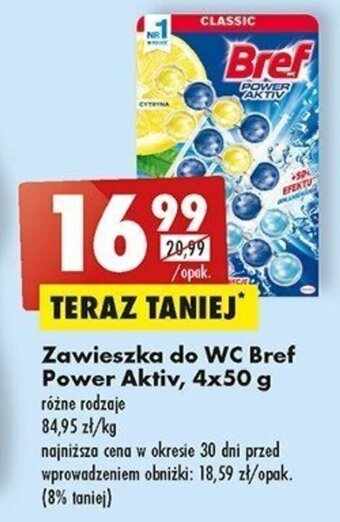 Biedronka Zawieszka do WC Bref Power Aktiv, 4x50 g oferta