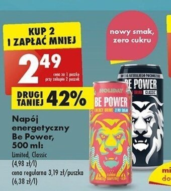 Biedronka Napój energetyczny, Be Power, 500 ml oferta